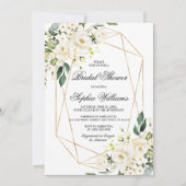 White Rose en Greenery Vrijgezellenfeest Kaart (Voorkant)