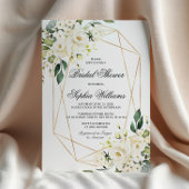 White Rose en Greenery Vrijgezellenfeest Kaart