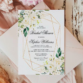 White Rose en Greenery Vrijgezellenfeest Kaart