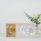 White Rose en Pearls net gehuwd koninklijk Aankondiging (Staand voorkant)