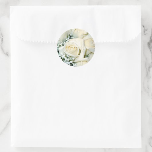 White Rose Envelope Seal Stickers (Tas)
