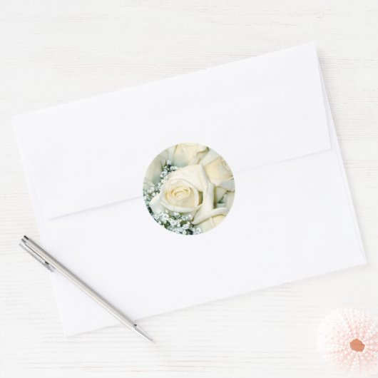 White Rose Envelope Seal Stickers (Envelop)
