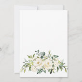 White Rose Eucalyptus Greenery Brunch & Bubble Kaart (Achterkant)