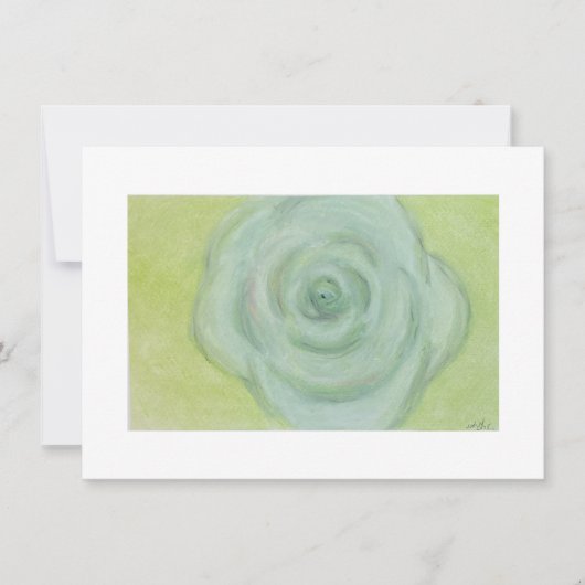 White Rose Flat Blank Card Feestdagenkaart (Voorkant)