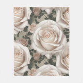  White Rose Fleece Deken (Voorkant)