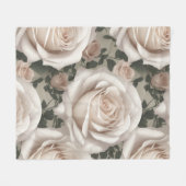 White Rose Fleece Deken (Voorkant (Horizontaal))