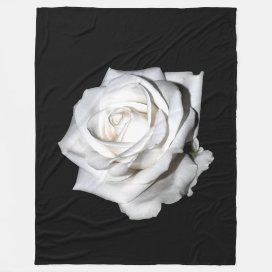 WHITE ROSE FLEECE DEKEN (Voorkant)
