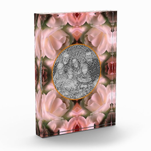 White Rose Floral Abstract Tinted Voeg toe Fotoblokken (Links)