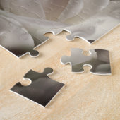 White Rose Floral Abstract  Uw foto toevoegen Legpuzzel (Zijkant)