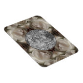 White Rose Floral Abstract Uw foto toevoegen Magneet (Rechterzijde)