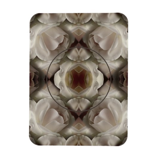 White Rose Floral Abstract Uw foto toevoegen Magneet (Verticaal)