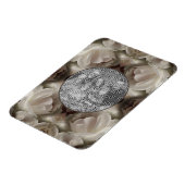 White Rose Floral Abstract Uw foto toevoegen Magneet (Linkerzijde)