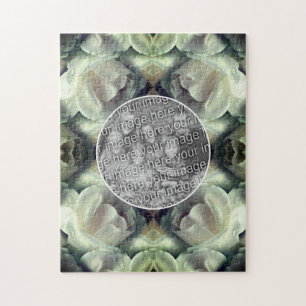 White Rose Floral Abstract Voeg je eigen foto toe Legpuzzel