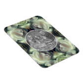 White Rose Floral Abstract Voeg je eigen foto toe Magneet (Rechterzijde)