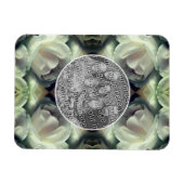 White Rose Floral Abstract Voeg je eigen foto toe Magneet (Horizontaal)
