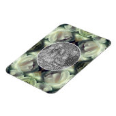 White Rose Floral Abstract Voeg je eigen foto toe Magneet (Linkerzijde)