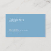 White Rose Floral and Blue Mountain Sunset Visitekaartje (Achterkant)