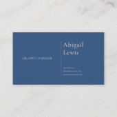 White Rose Floral and Dark Blue Cosmic Swirl Visitekaartje (Achterkant)