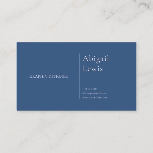 White Rose Floral and Dark Blue Cosmic Swirl Visitekaartje (Achterkant)