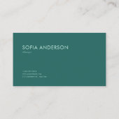 White Rose Floral and Full Moon Castle Night Visitekaartje (Achterkant)