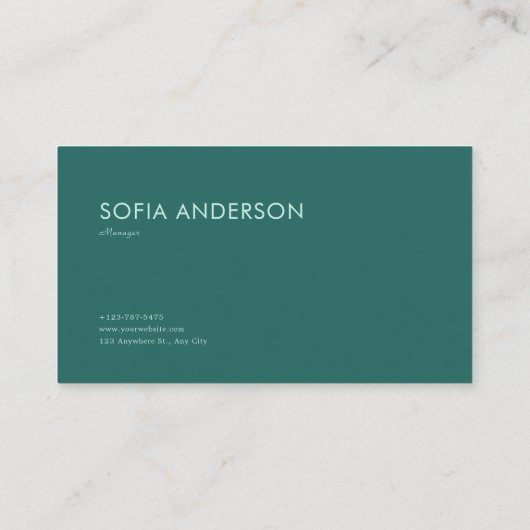 White Rose Floral and Full Moon Castle Night Visitekaartje (Achterkant)