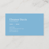 White Rose Floral and Misty Blue Mountain Frame Visitekaartje (Achterkant)