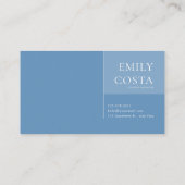 White Rose Floral and Misty Blue Mountain Valley Visitekaartje (Achterkant)