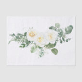 White Rose Floral Bouquet Waterverf Tissuepapier (Voorkant)
