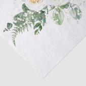 White Rose Floral Bouquet Waterverf Tissuepapier (Detail)