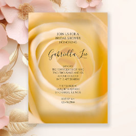 White Rose Floral Bridal Shower Invitation Kaart