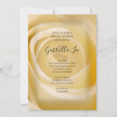 White Rose Floral Bridal Shower Invitation Kaart (Voorkant)