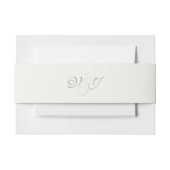 White Rose Floral Custom Wedding Stickers Uitnodigingen Wikkel (Voorkant Voorbeeld)