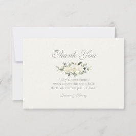 White Rose Floral Dank u Kaarten