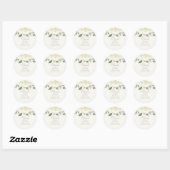 White Rose Floral Dank u Stickers (Vel)
