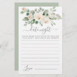 White Rose Floral Greeneral Date Night Card<br><div class="desc">Een mooie witte rozenroos topjes deze Date Night Card. Stuur me een bericht als je meer overeenkomende producten nodig hebt.</div>