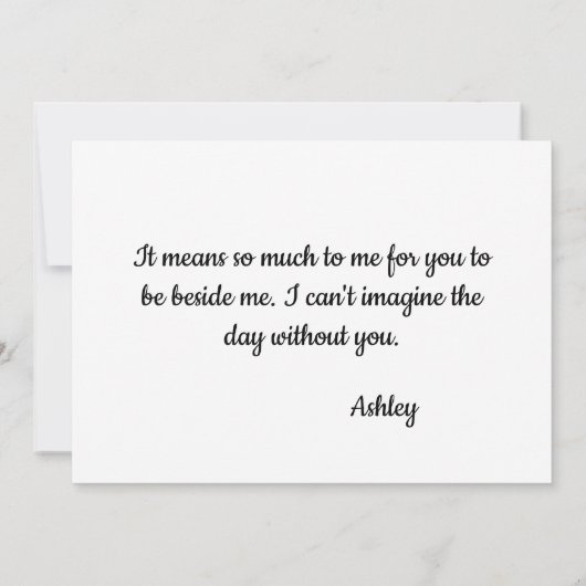 White Rose Floral Kaart (Achterkant)