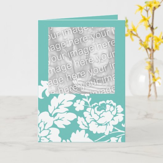 White Rose Floral Moederdag Kaart (Gele Bloem)