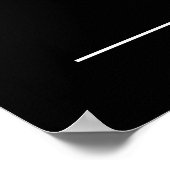 White Rose Floral on Black 18-Table Seating Chart Poster (Hoek)