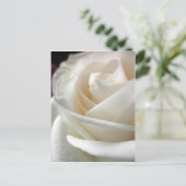 White Rose Floral Print Briefkaart (Staand voorkant)
