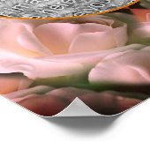 White Rose Floral Tinted Creëer Uw eigen foto Poster (Hoek)