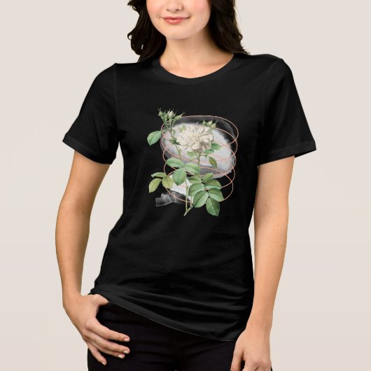 White Rose Floral Tri-Blend Shirt (Voorkant)