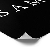 White Rose Floral Unplugged Wedding Ceremony Sign Poster (Hoek)