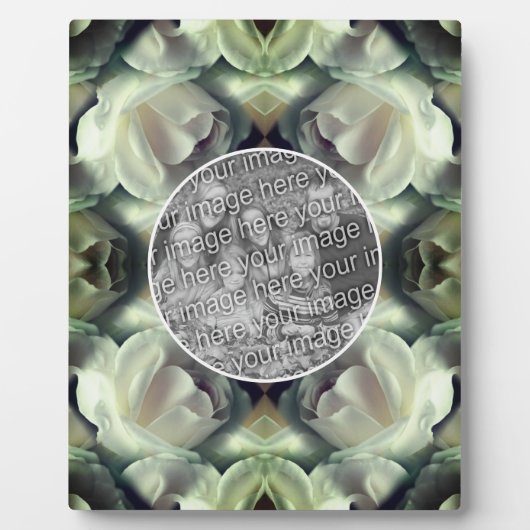 White Rose Floral Uw foto toevoegen Fotoplaat (Voorkant)