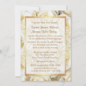White Rose Floral Wedding Invitation Kaart (Achterkant)