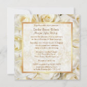 White Rose Floral Wedding Invitation Kaart (Achterkant)