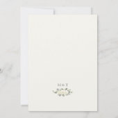 White Rose Floral Wedding Invitation Kaart (Achterkant)