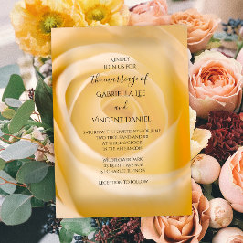 White Rose Floral Wedding Invitation Kaart