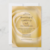White Rose Floral Wedding Invitation Kaart (Voorkant)