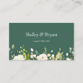 White Rose Floral Wedding Online RSVP QR Code Informatiekaartje (Achterkant)