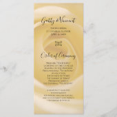 White Rose Floral Wedding Programme Programmakaart (Voorkant)